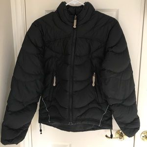 Black REI down puffer jacket in a good condition